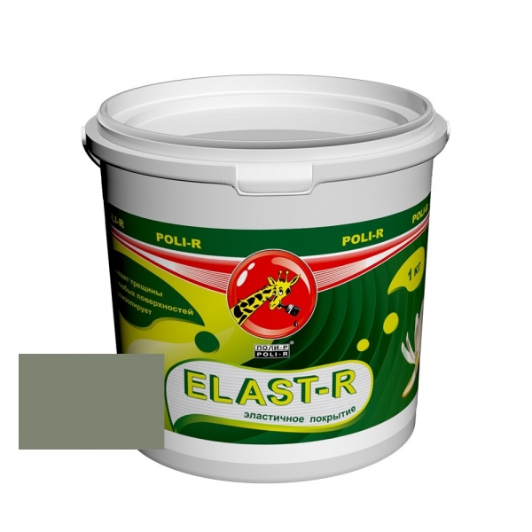 Эластичное покрытие Elast-R сверхстойкое (оливковый ral 7033) 1 кг