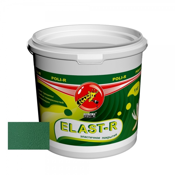 Эластичное покрытие Elast-R сверхстойкое (зеленый лист ral 6002) 1 кг
